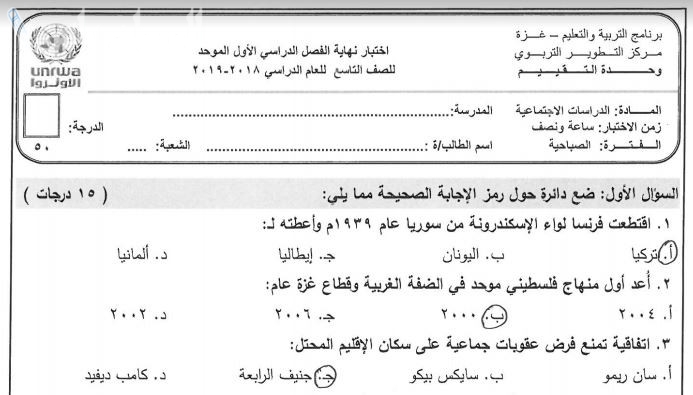 اختبارات نهائية دراسات