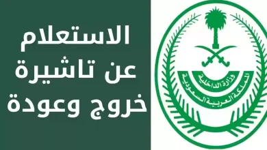 الاستعلام عن حالة تأشيرة خروج وعودة