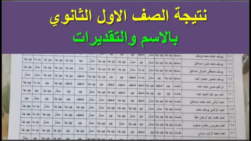 ظهور نتيجة الصف الأول