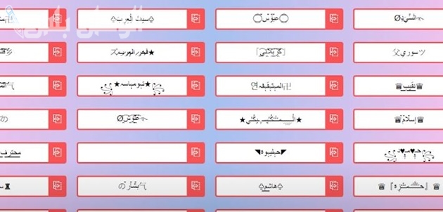 اسماء ببجي مزخرفه للاولاد