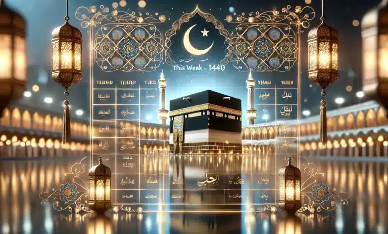 الجدول الأسبوعي لأئمة الحرم