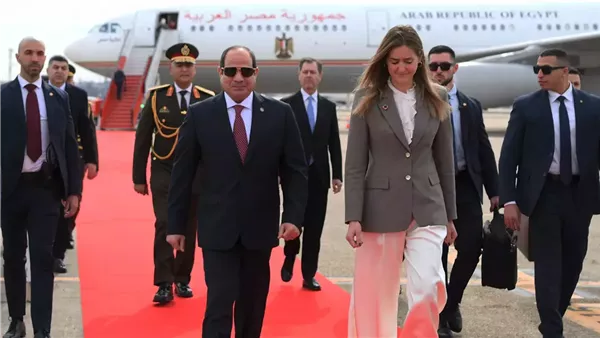 الرئيس السيسي يصل إلى
