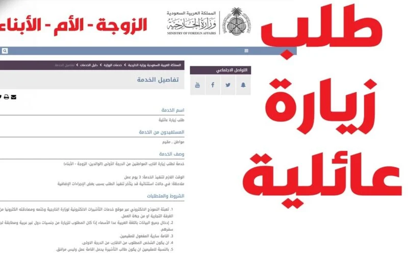 تقديم طلب تأشيرة الزيارة