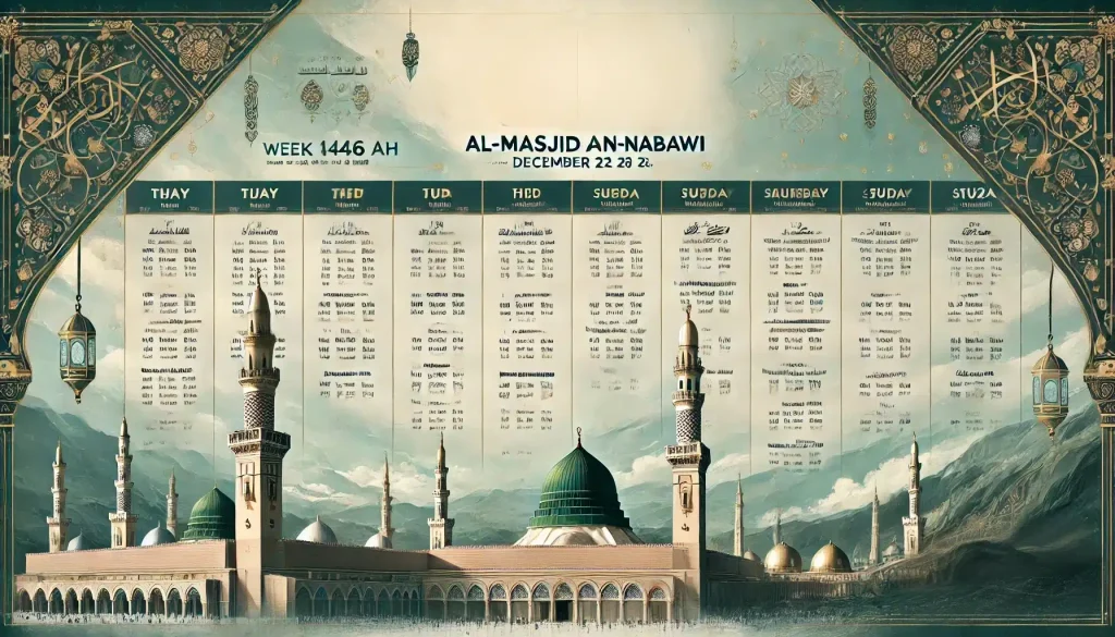 جدول الأئمة والمؤذنين بالحرم