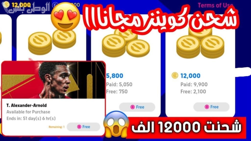 طريقة شحن 1000 كوينز