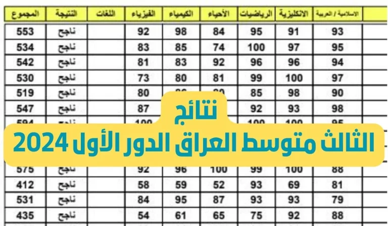 احصل عليها PDF .. نتائج الثالث متوسط الدور الأول عبر موقع نتائجنا الرسمي