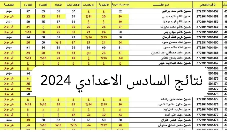 رابط السادس: نتائج السادس الإعدادي التمهيدي 2025 الدور الأول عبر وزارة التربية العراقية epedu.gov.iq