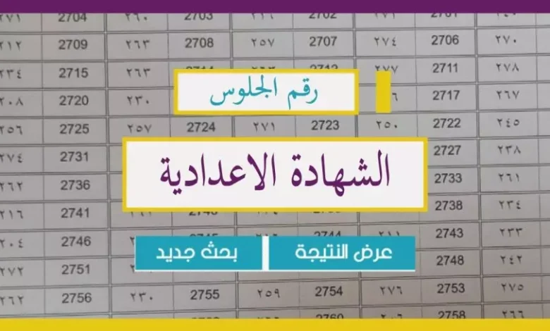 نتيجة الصف الثالث الاعدادي