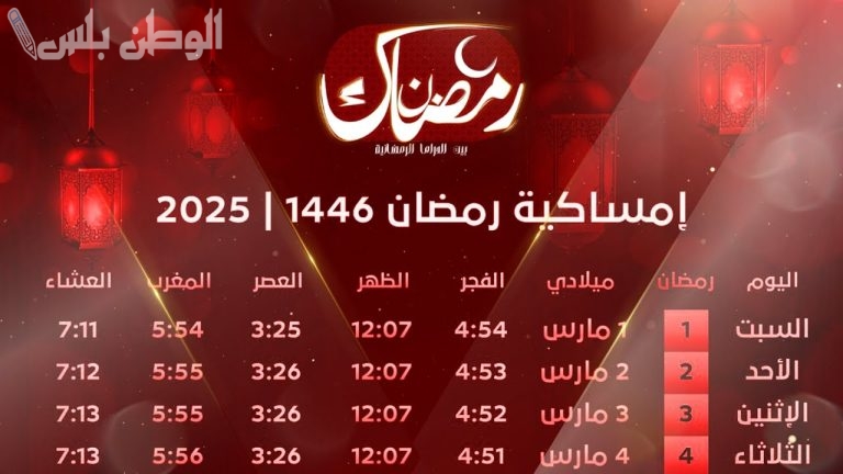 “كل ما تحتاج معرفته عن الصيام”.. إمساكية رمضان 2025 مع عدد ساعات الصيام وتوقيت الصلاة والإفطار بالدول العربية