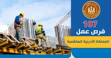 وزير العمل: 107 فرصة