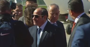 الرئيس السيسى يصل مقر