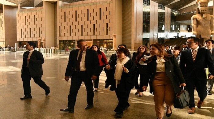 زيارة تاريخية للمتحف المصري الكبير تستقبل رئيس جمهورية جزر القمر ووزيرة التعليم والثقافة اليابانية