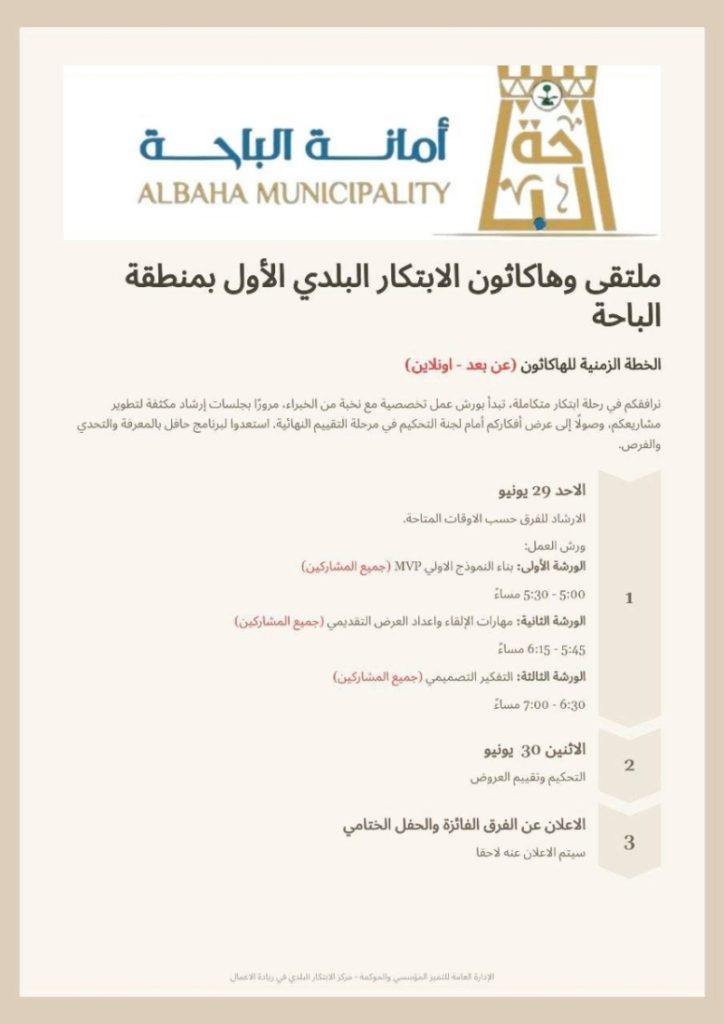 أمانة الباحة تنظم "هاكاثون