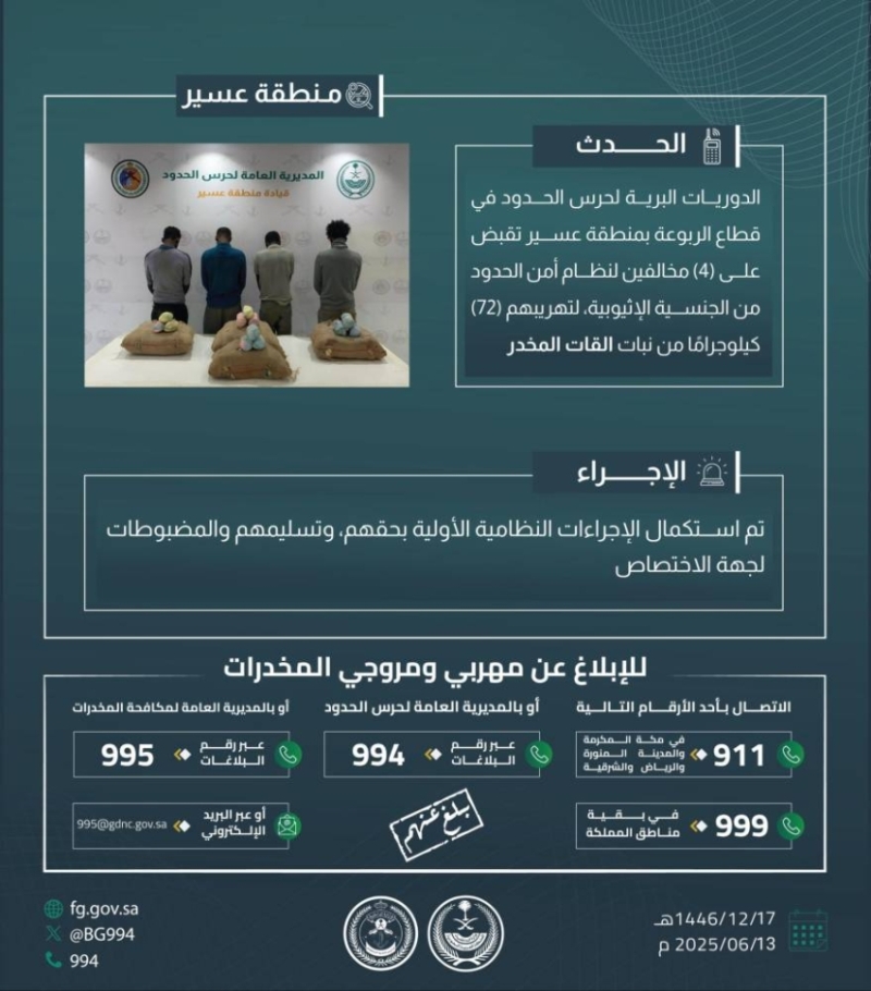 إلقاء القبض على أربعة