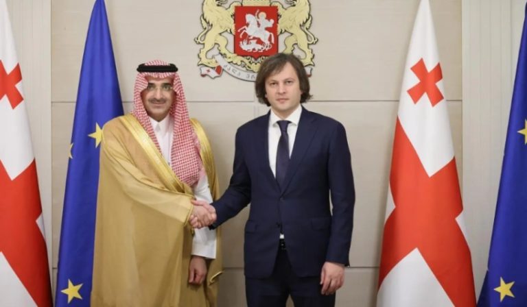 استقبال حار لرئيس وزراء جورجيا مع الرئيس التنفيذي للصندوق السعودي للتنمية