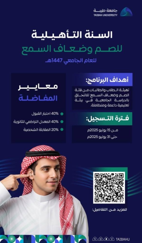 التسجيل مفتوح: جامعة طيبة