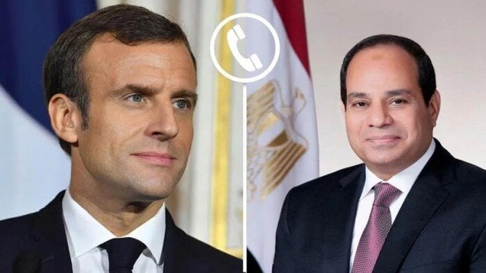 الرئيس السيسي ونظيره الفرنسي