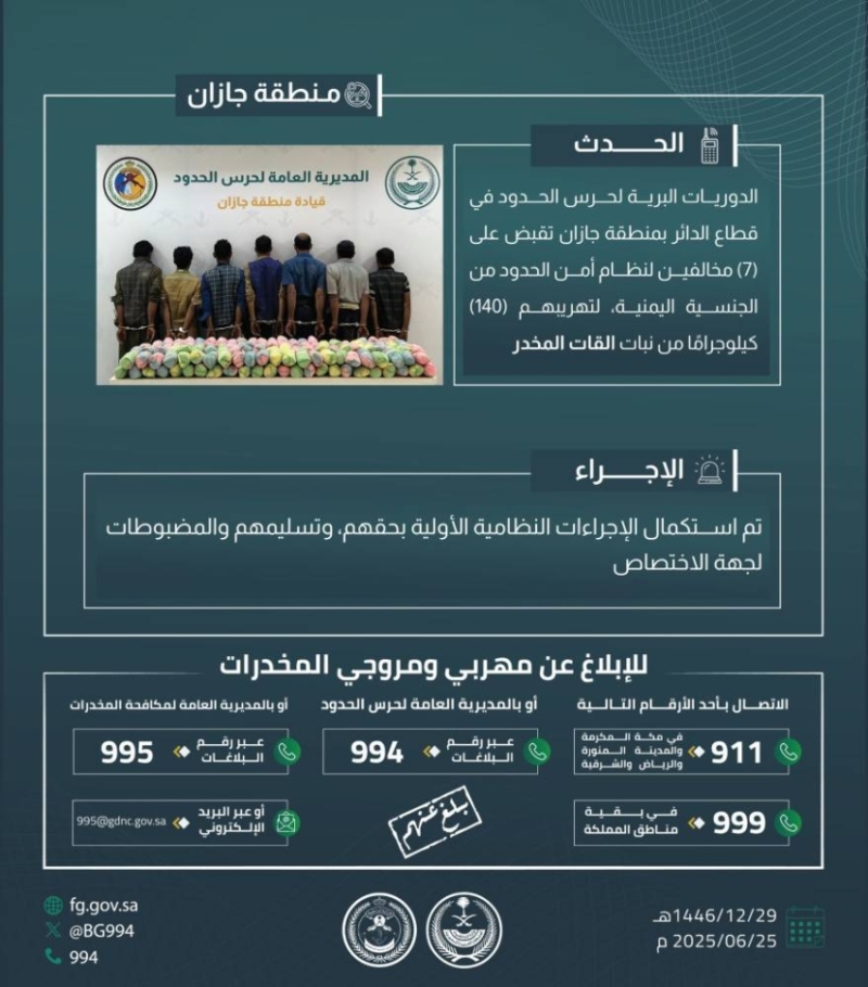 ضبط حرس الحدود بجازان