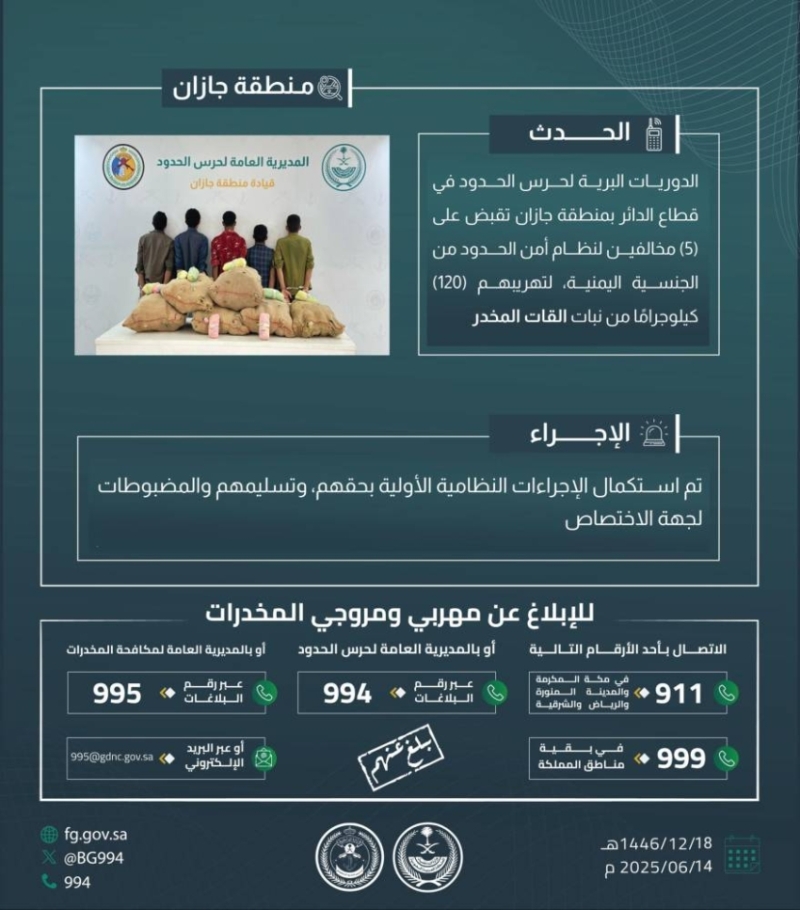 ضبط حرس الحدود بجازان