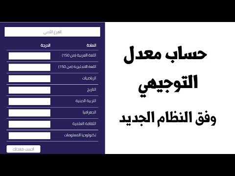 طريقة حساب معدل التوجيهي