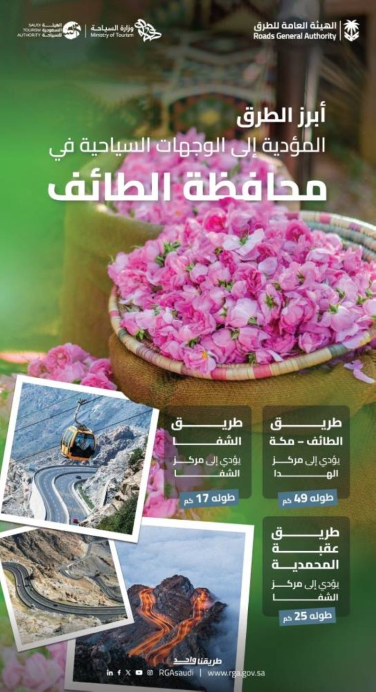توسيع شبكة الطرق يعزز نمو السياحة في الطائف عروس المصائف