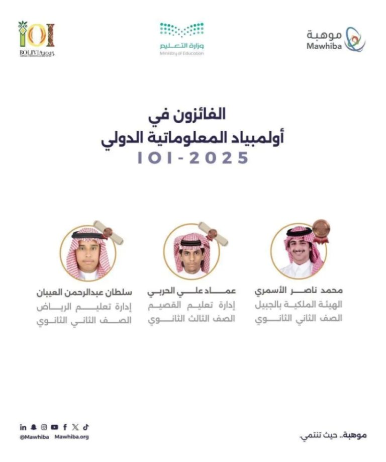 “إنجازات مذهلة”: المنتخب السعودي يحقق 3 جوائز في أولمبياد المعلوماتية الدولي 2025 ببوليفيا