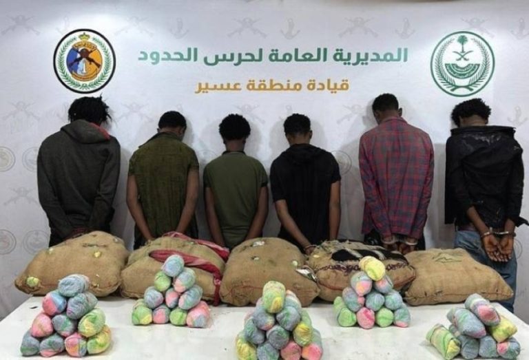القبض على ستة مخالفين في الربوعة لتهريب 90 كيلوغرامًا من القات