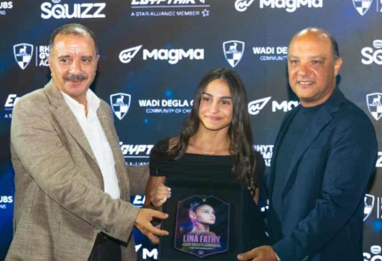 وادي دجلة يحتفي بلينا فتحي ومنتخب الجمباز الإيقاعي بعد نجاحهم العالمي